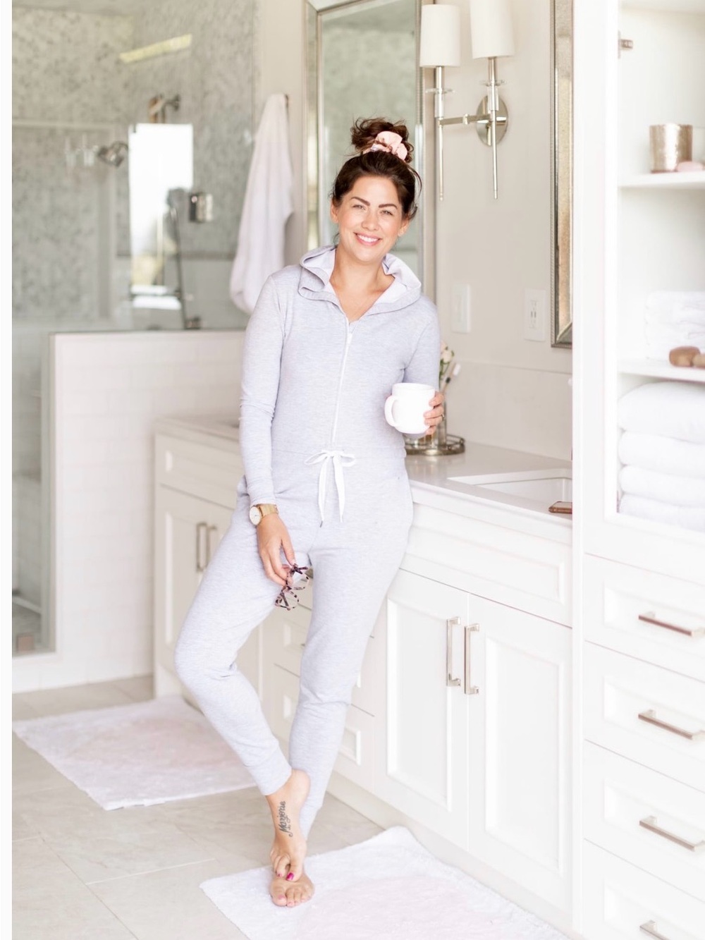 Smash + Tess Romper Jillian Harris Hoodie Gray Sz XS Long Sleeve Zip Cozy - Picture 2 of 11